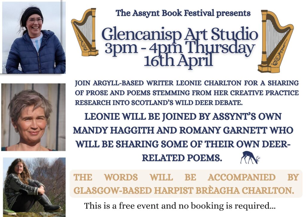 Leonie Charlton, Mandy Haggith, Romany Garnett at Glencanisp Art Studio 3pm Thursday